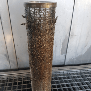 Stainless Steel water Filter from Great Island Power Station before Cleaning