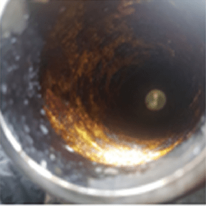 Donaldson stainless steel filter internal view before cleaning process for Glanbia
